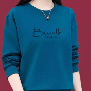 women's autumn and winter crew neck sweatshirt with thick fleece