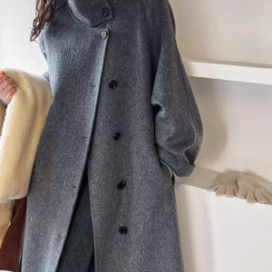 Women's high-end double-faced cashmere mid-length coat