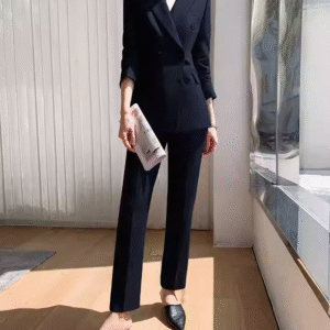 High-end black professional suit for women
